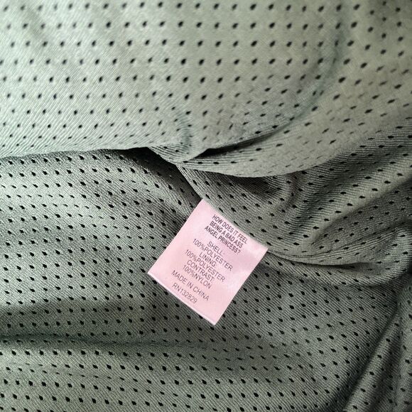 Revolve LPA Sherpa Jacket Womens Small Green Deep Pile Snap Casual Oversized - Picture 8 of 9